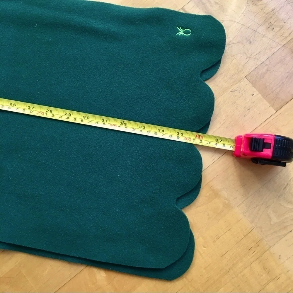dudley stephens Fleece Scalloped Edge Scarf, Hunter Green